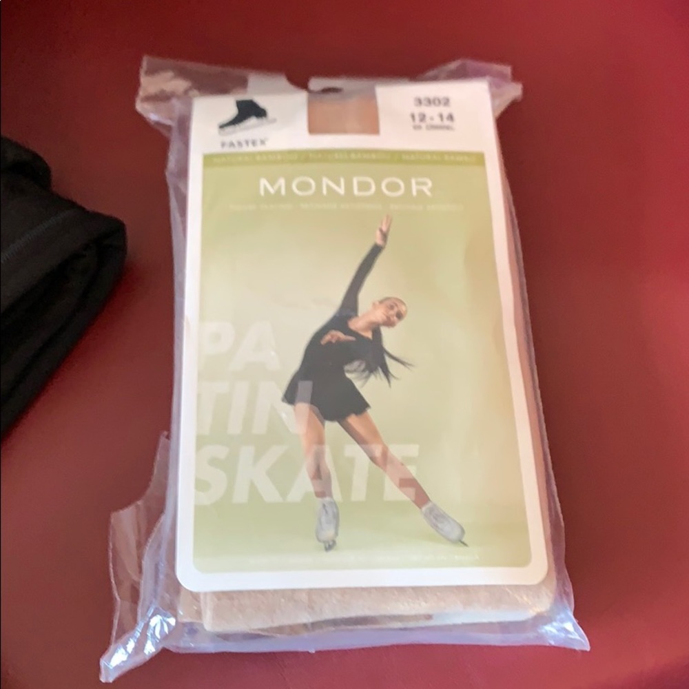 Mondor kids over the boot figure skating tights